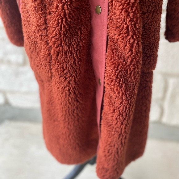 COPY - Anthropologie Margot Reversible Sherpa Coat Size XL NEW W Tags - Picture 8 of 16